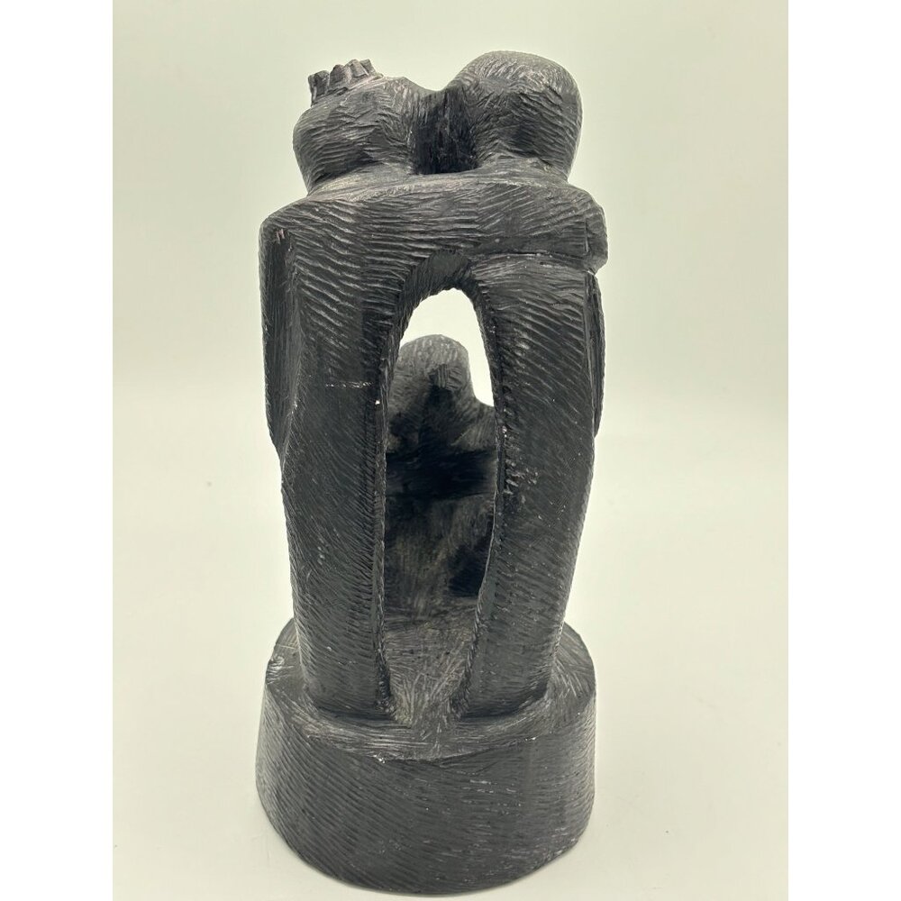 Vintage MCM Abstract Family Sculpture Carved Mid Century Modern 9.5" - Picture 10 of 15